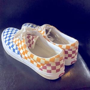 Super cute colored checkered vans!!